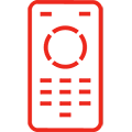 icon remote control red